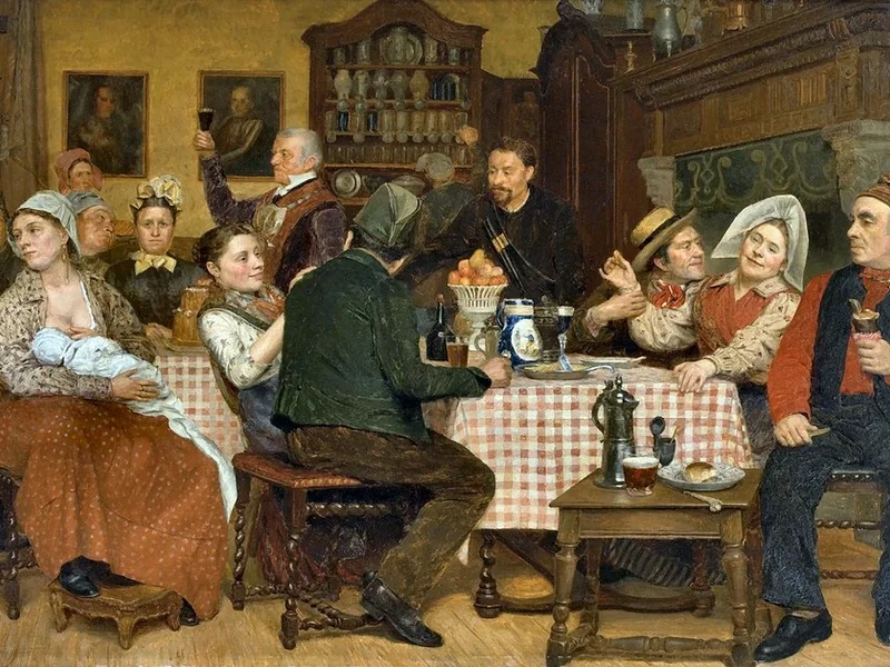 1841-Emile Godding - Banchetto di famiglia